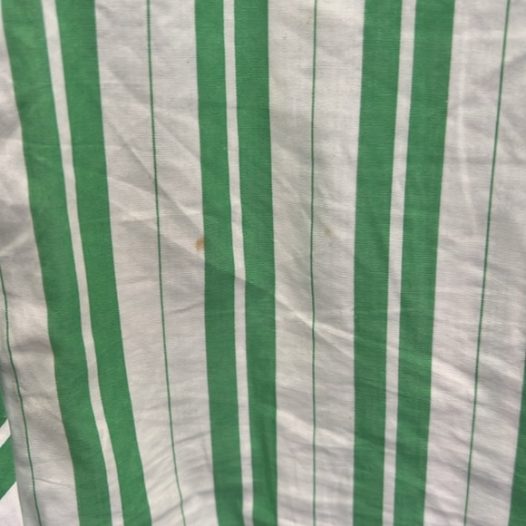 Ganni - GUC - Stripe Cotton Sleeveless Shirt - Kelly Green 10/12 - Picture 4 of 4